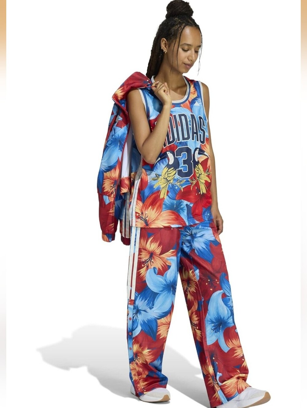 Adidas X Farm Rio Floral Pop-Button Track Pants